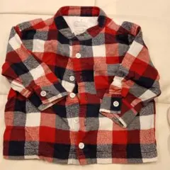チェック柄長袖シャツ サイズ80