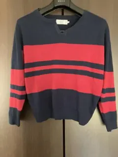AZUL by MOUSSY ストライプニットセーター S