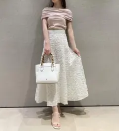 新品未使用☆定番人気商品 スナイデル チュール刺繍スカート アイボリー S