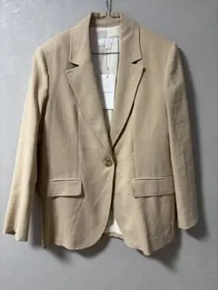 ZARA リネン混 テーラードジャケット ベージュ Sサイズ 新品タグ付き