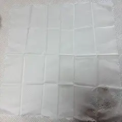 ポール&ジョー花柄刺繍 スカラップエッジ ハンカチ