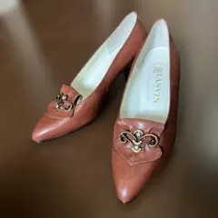 LANVIN PARIS パンプス ブラウン レザー　箱なしのサムネイル