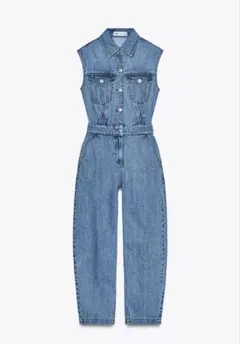 ZARA デニムバルーンジャンプスーツ　X Sのサムネイル