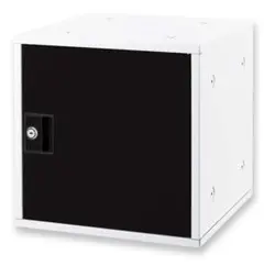 アスカ ミニロッカー 組立式ボックス ブラック 350×350×350mm