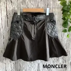 激レア】モンクレール オールインワン パイル地 ゴールドロゴ金具 ロゴ