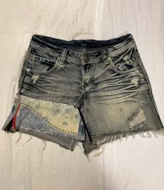 デニムミニスカート ダメージ加工　リメイクのサムネイル