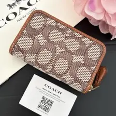 【新品】最新モデル！COACH コーチ★コインケース ブラウン