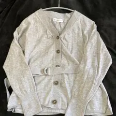 KUMIKYOKU グレー ボタンカーディガン S2