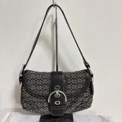 COACH コーチ ソーホー シグネチャー スエード ワンショルダーバッグ