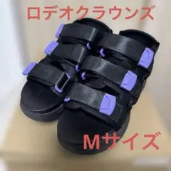 ロデオクラウンズサンダル ブラック パープルMサイズのサムネイル