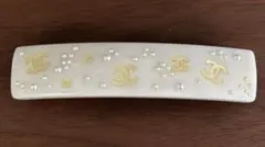 CHANEL バレッタ　ロゴ　パール　シャネル