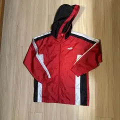 PUMA フード付きウィンドブレーカー 150サイズ 赤黒　キッズ用
