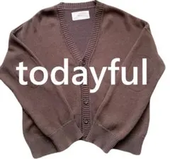 【todayful】 Wool Cardigan ニットカーディガン ブラウンのサムネイル