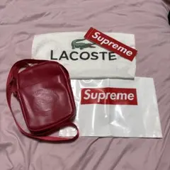 Supreme LACOSTE 赤 ショルダーバッグ 国内正規　ラコステ Supreme LACOSTE Shoulder Bag Red - SS18 - US