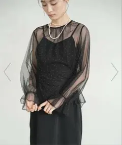 【kaene】ラインストーンチュールセットドレス