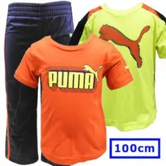 新品 PUMA ジャージセット サイズ3T 100cm オレンジ/イエロー