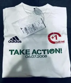 adidas ホワイト Tシャツ TAKE ACTION!【未使用品】
