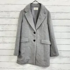 【any SIS】コート グレー 上品シンプルデザイン サイズ3 L