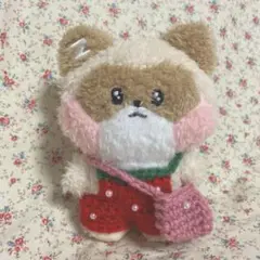 zeroni ゼロニぬいぐるみ用サロペットとバック（いちご風）