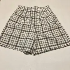 160㎝　女児　チェック　キュロット