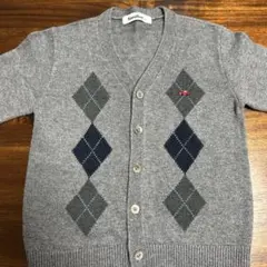 familiar アーガイル柄カーディガン