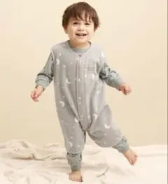 フリース スリーパー グレー 80〜100cmサイズ