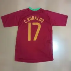【美品】ポルトガル代表 クリスティアーノ・ロナウド ノーブランドゲームシャツ CR7】ポルトガル代表 クリスティアーノ・ロナウド ノーブランドゲーム