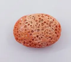 和装小物 着物 帯留め 珊瑚 コーラル 桃珊瑚 アンティーク 虫食い 16g