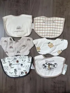 アンパンマン 羊のショーン 他 ベビー スタイ 6枚セット
