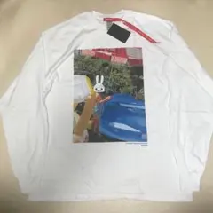 【CUNE】新品L 公式3店舗限定 実写フォトプリント ロンT 長袖Tシャツ白のサムネイル