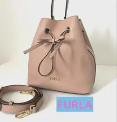 マーガレット 様専用　FURLA ピンクベージュ　バケットバッグ