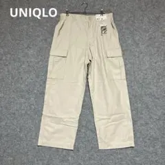✨UNIQLOベージュ ワイド ストレートカーゴパンツ 4ポケット