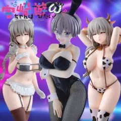 宇崎ちゃんは遊びたい！ω 宇崎花 & 宇崎月 フィギュア3体セット♪