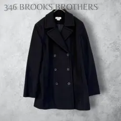 【346 BROOKS BROTHERS 】　ダブルブレスト　ピーコート　黒