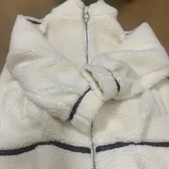 フリースジャケット フード付き クリーム色