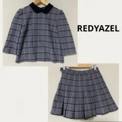 REDYAZEL レディアゼル　チェックキュロットセットアップ　七分袖　S