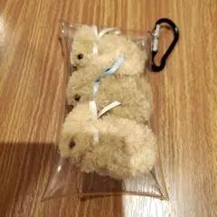 モールアート詰めポーチうさぎ三羽モールドール