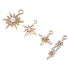 14KGF◆5Aジルコニア◆カン付きチャーム◆2個1セット