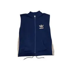 adidas ネイビー フリースベスト