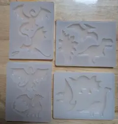 恐竜とドラゴン シリコンモールド 4個セット