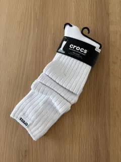 【新品未使用】crocs ルーズソックス ホワイト 23-26cmのサムネイル