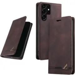手帳型ケース ダークブラウン Android用(Galaxy S24他のサムネイル