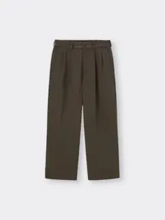 GU ジーユー チノツータックバギースラックス　ブラウン