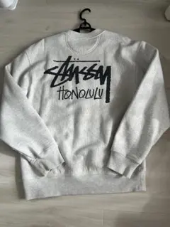 Stussy ステューシー ホノルルロゴ スウェット トレーナー 青 M ハワイ