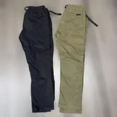 GRAMICCI グラミ　ニューナローパンツ ブラック カーキ 2点セット