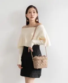 り*ろ様 美品RANDA キルティング2WAYバニ ティバッグ