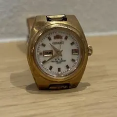 【稼働品】ORIENT オリエント スリースター デイデイト ゴールド 腕時計