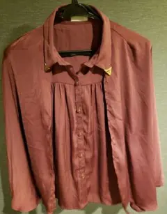 axes femme 襟付きブラウス