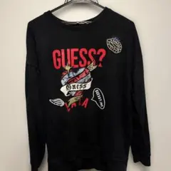 GUESS? ブラック トレーナー M