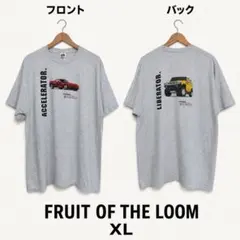 FRUIT OF THE LOOM GM車Tシャツ XL 両面アメ車 企業古着